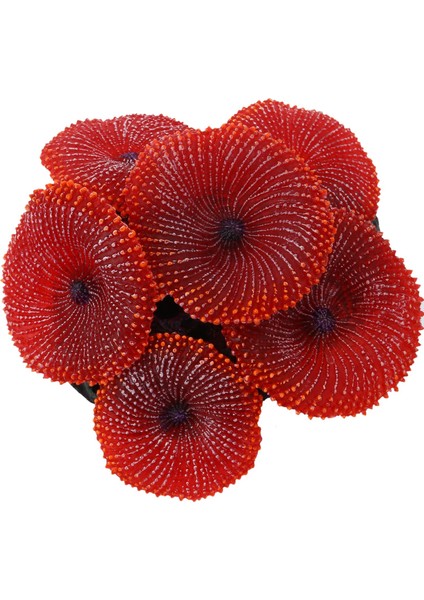 Yapay Akvaryum Balık Tankı Dekorasyon Mercan Deniz Bitki Süs Silikon Kırmızı (Yurt Dışından) indirimleri