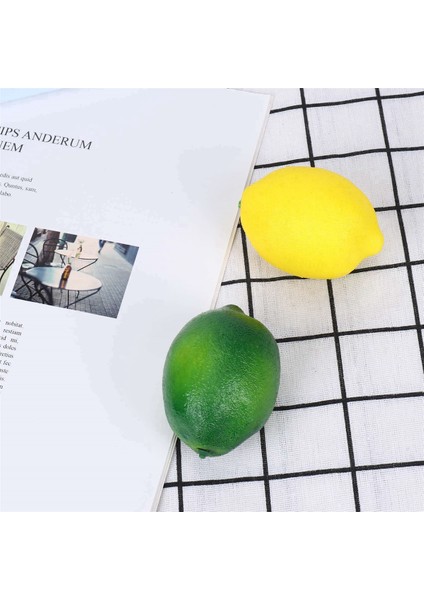 56 Adet Yapay Limon ve Misket Limonu Sahte Meyveler Dekoratif Sahte Narenciye Meyveler Ev Mutfak Için Yapay Süslemeler (Yurt Dışından)