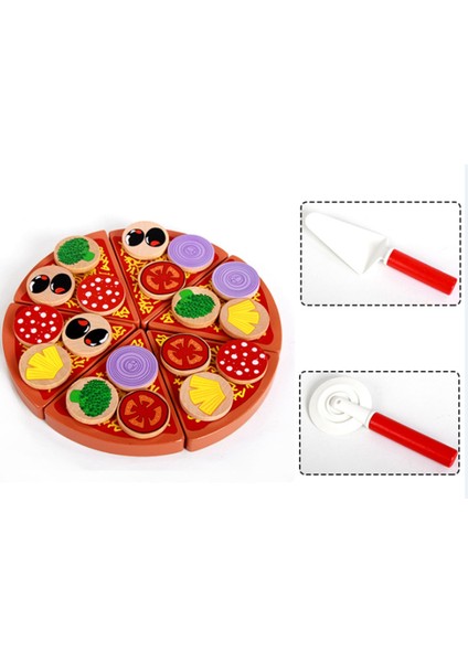 Simülasyon Ahşap Kesim Pizza Sebzeleri, Mutfak Yemek Oyuncak, Uygulamalı Yetenek Rol Yapma Oyunu, Çocuk Eğitici Oyuncak, Bebek Hediyesi (Yurt Dışından)