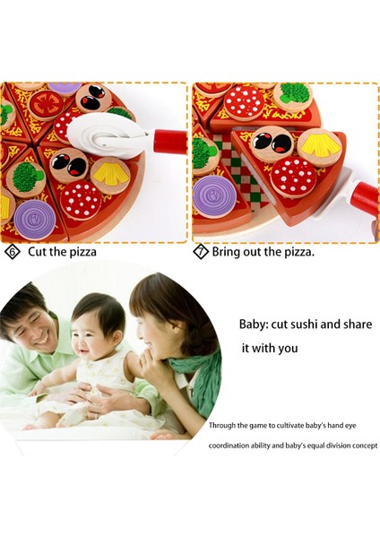Simülasyon Ahşap Kesim Pizza Sebzeleri, Mutfak Yemek Oyuncak, Uygulamalı Yetenek Rol Yapma Oyunu, Çocuk Eğitici Oyuncak, Bebek Hediyesi (Yurt Dışından)