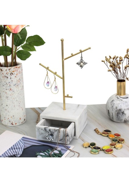 Yeni Yaratıcı Takı Vitrin, Takı Depolama Rafı, Mermer Desen Takı Vitrin Gümüş S (Yurt Dışından) modelleri