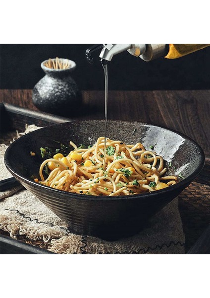 2x Seramik Japon Ramen Çorba Kasesi, Eşleşen Kaşık ve Çubuklarla, Udon, Soba, Büyük Boy Için Uygun (Yurt Dışından)
