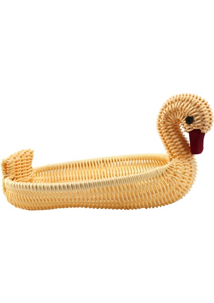 Çevre Dostu Dokuma Sepet Depolama Sepeti Taklit Rattan Dokuma Sepet Hayvan Şekli Depolama Sepeti Ekran Sepeti (28X18X18CM) (Yurt Dışından)