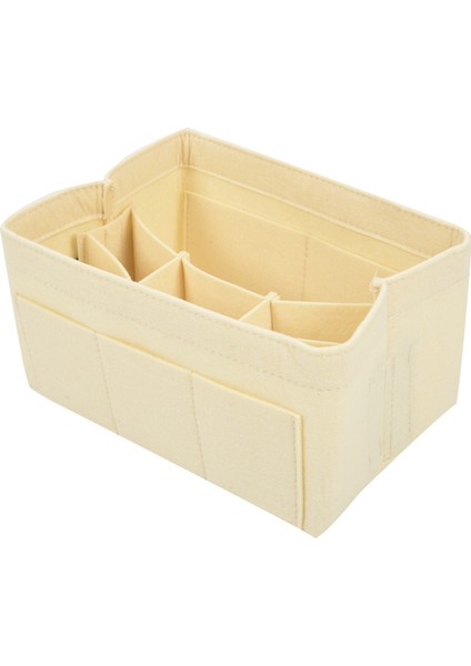 Keçe Kumaş Iç Çanta Takılan Çantaya Uygun Çok Cepli Kozmetik Çantaları Saklama ve Kişisel Eşyalar Organizatör Beyaz (Yurt Dışından) fiyatları