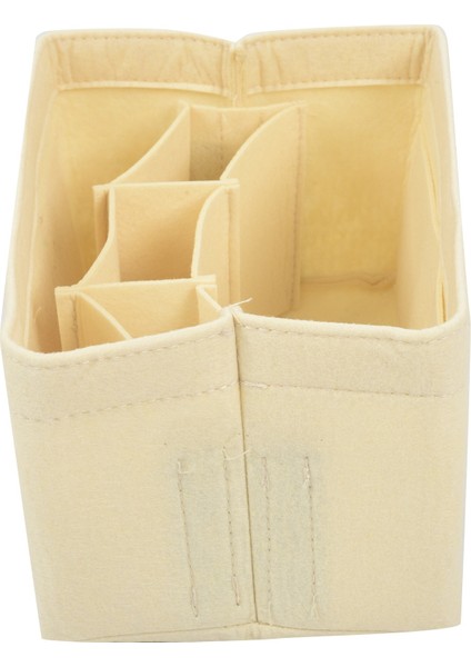 Keçe Kumaş Iç Çanta Takılan Çantaya Uygun Çok Cepli Kozmetik Çantaları Saklama ve Kişisel Eşyalar Organizatör Beyaz (Yurt Dışından) indirimleri