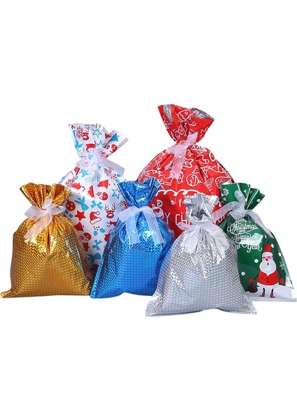 Noel Partisi Hediye Çantaları, Çeşitli Stiller Noel Hediye Çantaları Noel Partisi Için Kurdele Bağları ile Noel Hediyesi Çantaları (Yurt Dışından)