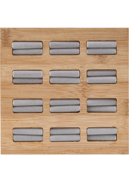 Bambu Ahşap Takı Standı Takı Tepsisi Yüzük Standı Vitrin Gri (Yurt Dışından)