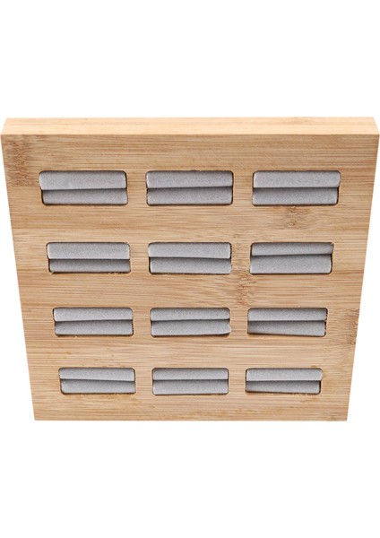 Bambu Ahşap Takı Standı Takı Tepsisi Yüzük Standı Vitrin Gri (Yurt Dışından) fiyatları