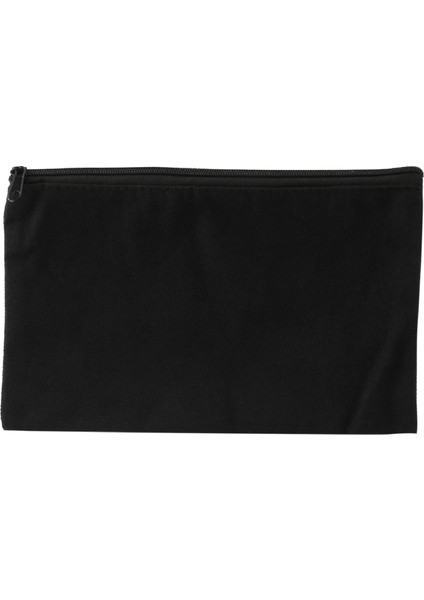 10 Adet Kanvas Fermuarlı Kese Çanta Kanvas Makyaj Çantaları Kalem Kutusu Boş Dıy Zanaat Çanta Seyahat Dıy Zanaat Okulu Için, Siyah (Yurt Dışından)