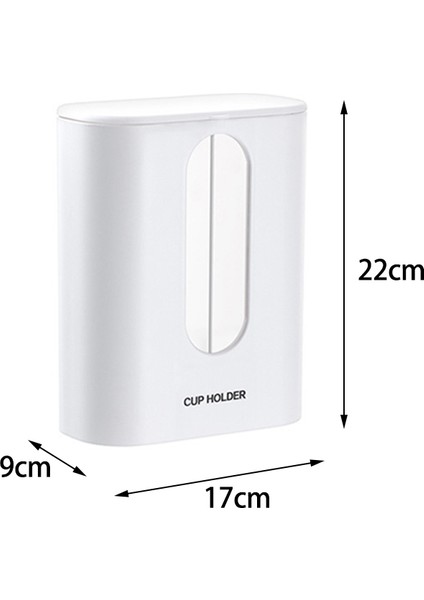 Ev Tek Kullanımlık Kağıt Bardak Tutucu Su Sebili Toz Geçirmez Bardak Tutucu Duvara Montaj Çift Tüplü Kağıt Bardak Rafı-Mavi (Yurt Dışından) modelleri