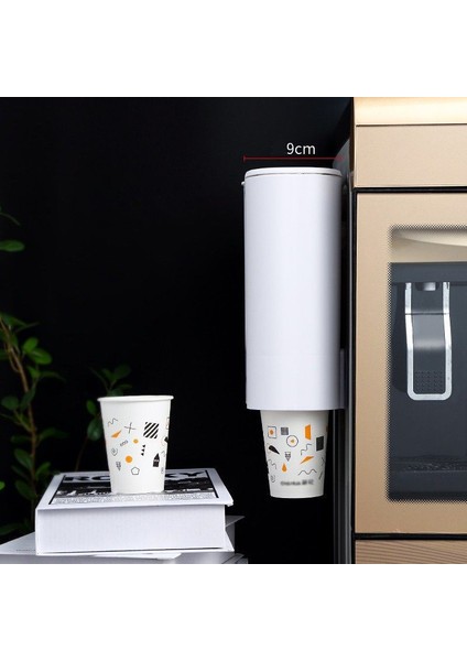 Ev Tek Kullanımlık Kağıt Bardak Tutucu Su Sebili Toz Geçirmez Bardak Tutucu Duvara Montaj Çift Tüplü Kağıt Bardak Rafı-Mavi (Yurt Dışından) fırsatları