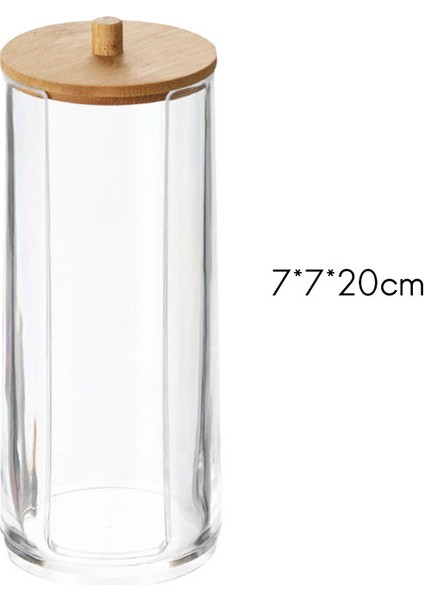 2 Adet Çok Fonksiyonlu Yuvarlak Saklama Kutusu Makyaj Pamuğu Pedleri Çubukla Saklama Kutusu Kozmetik Organizatör Kutusu Bambu Kapaklı (Yurt Dışından) modelleri