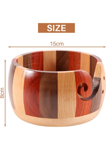 Ahşap Iplik Kase Ahşap Tığ Örgü Yün Takım Tutucu Organizatör Depolama Kaseleri (Yurt Dışından)