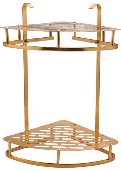 Banyo Altın Raf Duş Duvara Monte Köşe Sepeti Şampuan Depolama Duvar Banyo Rafı (Yurt Dışından)