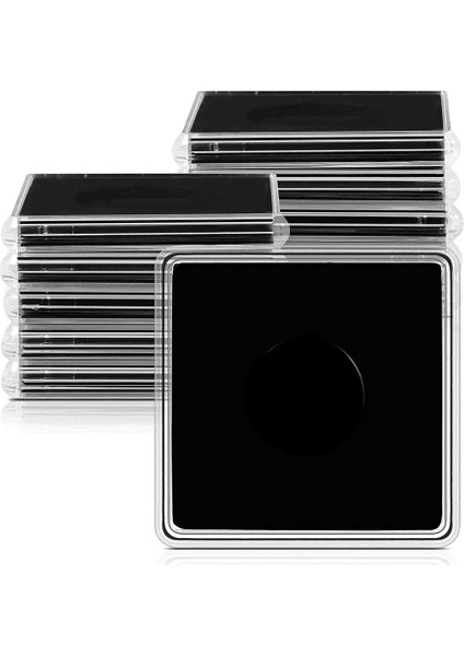 20 Adet Gümüş Dolar Para Tutucu, 2 x 2 Yarım Dolar Para Tutucu Para Kapsül Para Yapış Plastik Para Tutucu, 18.5mm (Yurt Dışından)