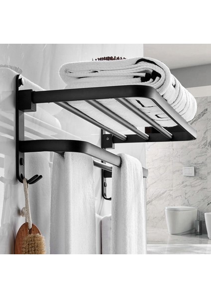 Alüminyum Havlu Çubuğu Duvara Monte Raf Banyo Havlu Askısı Havlu Tutucu Havlu Askısı Banyo Aksesuarları Banyo Rafı (Yurt Dışından)