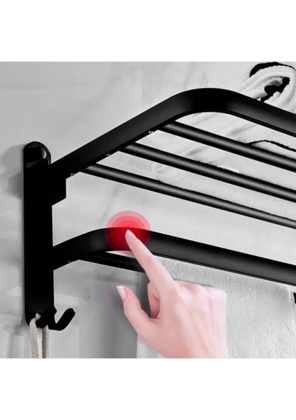 Alüminyum Havlu Çubuğu Duvara Monte Raf Banyo Havlu Askısı Havlu Tutucu Havlu Askısı Banyo Aksesuarları Banyo Rafı (Yurt Dışından)