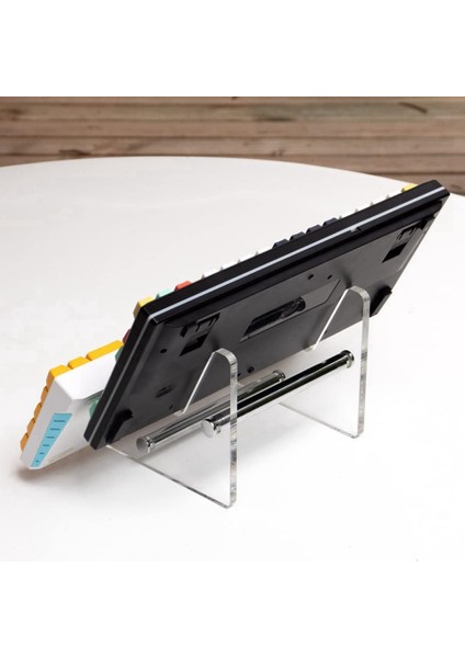 2 Katmanlı Klavye Ekran Standı Şeffaf Akrilik Tablet Standı Mekanik Klavye Tutucu Oyun Klavyesi Standları (Yurt Dışından)