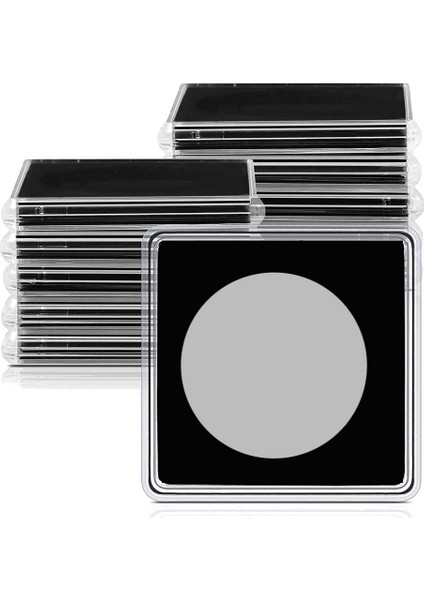 20 Adet Gümüş Dolar Para Tutucu, 2 x 2 Yarım Dolar Para Tutucu Para Kapsül Para Yapış Plastik Para Tutucu, 37.5mm (Yurt Dışından)