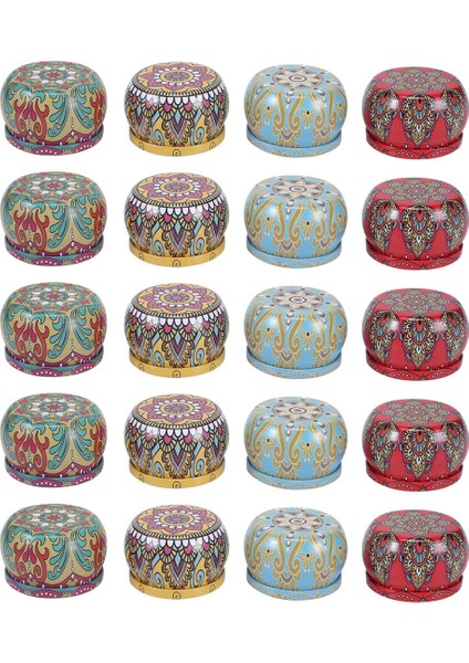 20 Adet Mum Teneke Kutular 4.4 Oz Metal Yuvarlak Kaplar Boş Mum Kavanozları Kapaklı Mum Yapımı Için Toplu El Sanatları Depolama (Yurt Dışından)