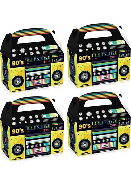 90S Parti Süslemeleri Yenilik Boom Favor Kutusu Temalı Vintage Süslemeleri Şeker Masa Süslemeleri, 90S 24 Adet (Yurt Dışından) fiyatları