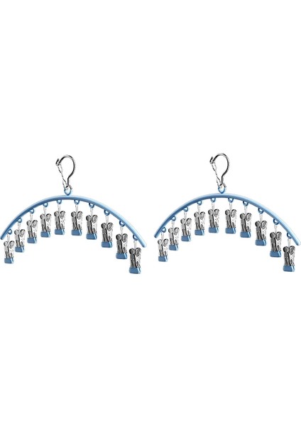 Dolap Için 2'li Paket Askı Organizatörü, Kauçuk Kaplamalı Yerden Tasarruflu Organizasyon ile 360° Dönebilen Kanca Askı (Yurt Dışından)