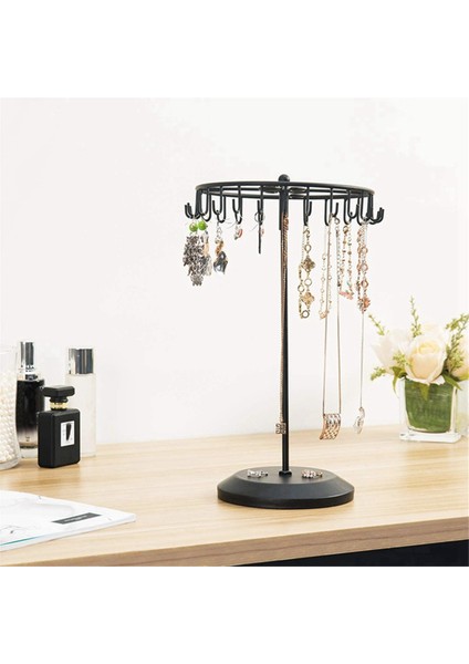 Kolyeler ve Bilezikler Için 13,3 Inç Siyah Metal Dönen Takı Standı Organizatör B (Yurt Dışından) fiyatları