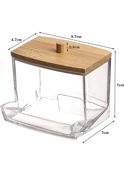 2 Adet Akrilik Pamuklu Çubuk Kutusu, Banyoda Bambu Kapaklı, Banyo Tezgahı, Pamuklu Çubuk Depolama Tankı (Yurt Dışından) modelleri
