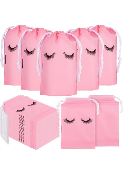 Müşteriler Için 100 Adet Kirpik Çanta Kirpik Goodie Çanta Müşteriler Için Kirpik Bakım Çantaları Kirpik Uzantıları Makyaj Çantaları Pembe (Yurt Dışından)