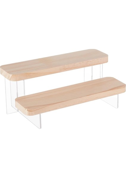 2 Katmanlı Şekil Ekran Standı Ahşap Katmanlı Düzenleyici Tutucu, Modeller Için Akrilik Ekran Yükselticileri, Yapı Taşları Ekranı (Yurt Dışından) fiyatları