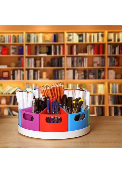 Çocuklar Için Dönen Masa Düzenleyici, Marker Crayon Masaüstü Evde Okul Ofis Malzemeleri Için Sanat Kaynağı Depolama Organizatör (Yurt Dışından) modelleri