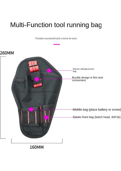 Araç Seti Akülü Aletler Akülü Matkap Çok Alet Çantası Bel Çalışma Çantası Çok Amaçlı Alet Taşınabilir Çanta Pratik Alet (Yurt Dışından) fiyatları