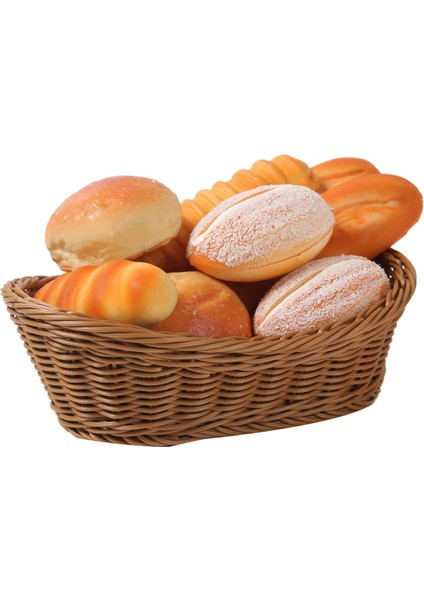 2x Oval Hasır Dokuma Sepet Ekmek Sepeti Servis Sepeti, Gıda Meyve Kozmetik Depolama Masa Üstü Için 11 Inç Depolama Sepeti (Yurt Dışından) indirimleri