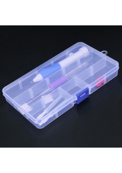 20X Nakış Dikiş Yumruk Iğne Seti Nakış Kalemi Plastik Kutu ile Nakış Geçiricileri Dıy Dikiş, 3 Boyutları (Yurt Dışından)