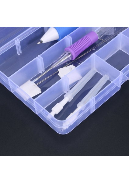 20X Nakış Dikiş Yumruk Iğne Seti Nakış Kalemi Plastik Kutu ile Nakış Geçiricileri Dıy Dikiş, 3 Boyutları (Yurt Dışından)