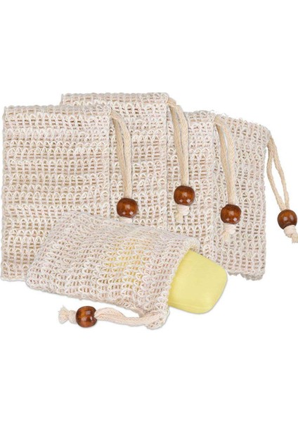 Duş Banyo Sisal Sabun Torbası Doğal Sisal Sabun Torbası Peeling Sabun Tasarrufu Kese Tutucu 80 Adet (Yurt Dışından)