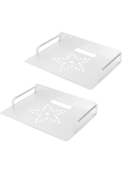 2x Tv Kutusu Yönlendirici Set Üstü Kutular Mini Pc DVD Oynatıcı Tek Katmanlı Uzay Alüminyum Duvara Montaj Depolama Raf Aparatı (Yurt Dışından)