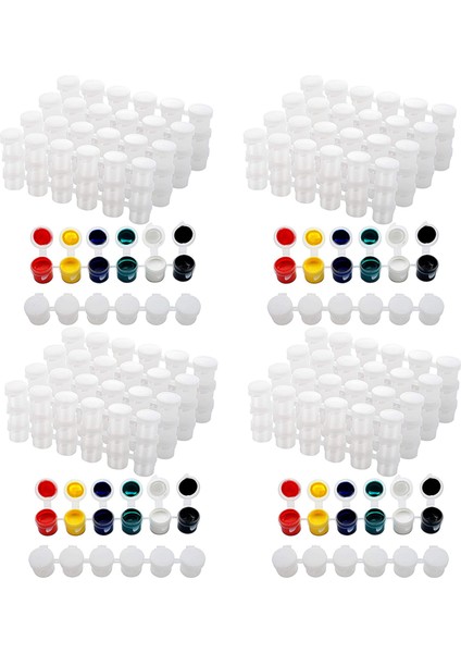 120 Şerit Boş Boya Şeritleri Boya Bardak Tencere Saklama Kapları Boyama Sanatları El Sanatları Malzemeleri (5ML/120 Adet) (Yurt Dışından)