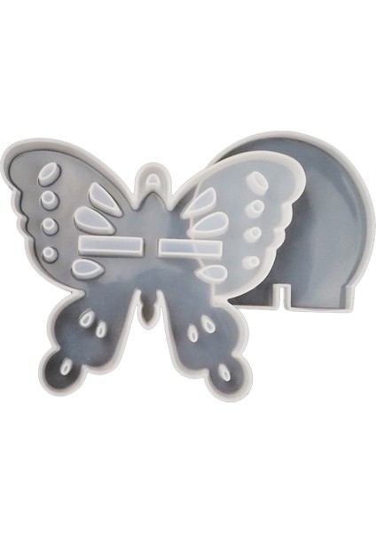 2 Adet Dıy Epoksi Reçine Kalıp Büyük Kelebek Depolama Raf Standı Kolye Kolye Salıncak Masa Silikon Kalıp (Yurt Dışından)