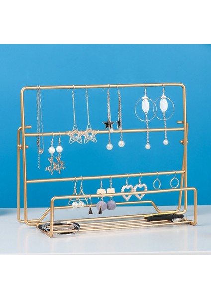 Mücevher Organizatör Ekran Standı Raf, Küpe Kulak Çıtçıt Ekran Metal Stand Tipi Kolye Organizatör Tutucu (Yurt Dışından) fırsatları