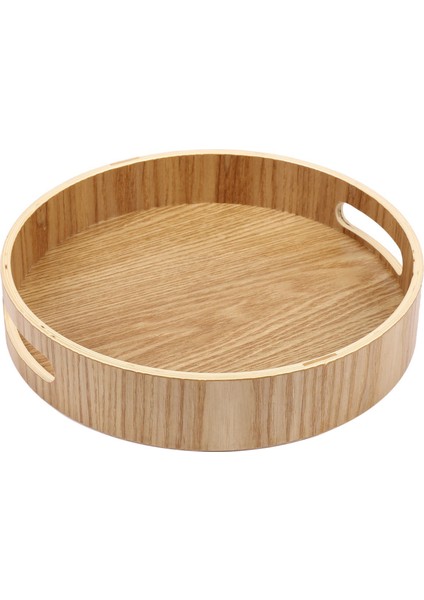 3x Yuvarlak Servis Bambu Ahşap Tepsi Yemek Tepsileri Çay Barı Kahvaltı Gıda Konteyner Kolu Depolama Tepsisi 1 (Yurt Dışından) indirimleri
