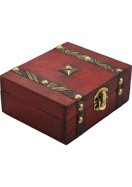 2x Vintage Ahşap Hazine Sandığı Saklama Kutusu Kilit Organizatör Vaka Katlanabilir Mini Küçük Ahşap Ev Dekor Konteyner (Yurt Dışından) indirimleri
