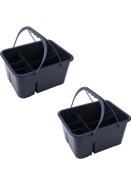 2x Çeşitli Eşyalar Temizleme Sepeti Plastik Taşınabilir Alet Kutusu Depolama Sepeti Otel Temizleme Temizlik Sanitasyon Alet Sepeti (Yurt Dışından) fiyatları