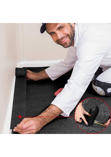 2x Kablo Tutucu Zemin Kablo Kapağı Kabloları Kablo Koruyucu Kablo Yönetimi Yalnızca Ticari Ofis Halısı Için (Siyah, 10 Feet) (Yurt Dışından)