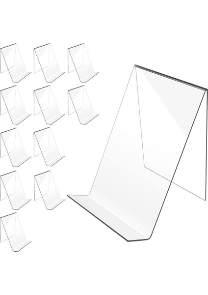 12 Paket Akrilik Kitap Standı, Şeffaf Kitap Ekran Şövale, Çizgi Roman Albümleri Görüntülemek Için Akrilik Kitap Standı Tutucu (Yurt Dışından)