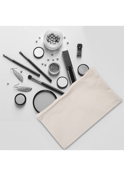 120 Adet Tuval Kalem Çantası Fermuarlı Makyaj Çantaları Boş Zanaat Dıy Çanta Çok Amaçlı Tuvalet Sabit Saklama Torbaları (Bej) (Yurt Dışından) indirimleri