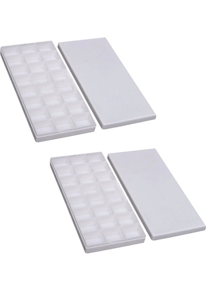 2x Minghua Beyaz 24 Alternatif Boya Tepsisi Sanatçı Yağlı Suluboya Plastik Palet Temini (Yurt Dışından) fiyatları