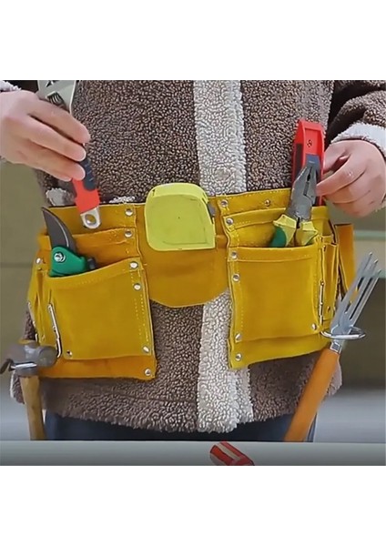 Taşınabilir Alet Çantası Bel Çantası Kemer Deri Aracı Hızlı Bırakma Toka Marangoz Inşaat Araçları Saklama Çantası (Yurt Dışından) modelleri