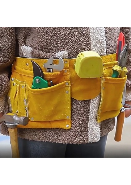 Taşınabilir Alet Çantası Bel Çantası Kemer Deri Aracı Hızlı Bırakma Toka Marangoz Inşaat Araçları Saklama Çantası (Yurt Dışından) fırsatları