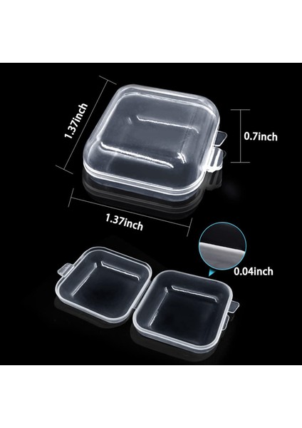 100 Paket Küçük Şeffaf Plastik Saklama Kapları, Küçük Eşyalar ve Diğer El Sanatları Projeleri Için Kapaklı Kasa (Yurt Dışından) fırsatları